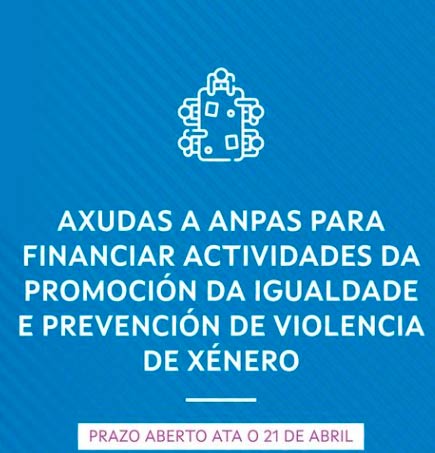 A Xunta apoia con 400.000 € ás Asociacións de Nais e Pais galegas (Anpas) para promover a igualdade e previr a violencia de xénero
